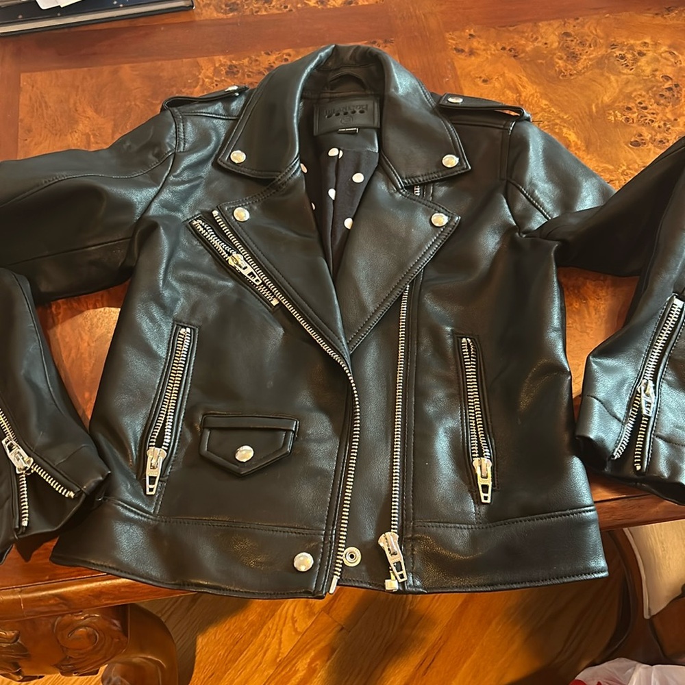 Blank NYC motorcycle faux leather jacket